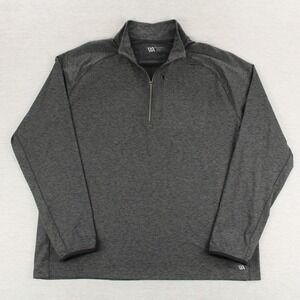 VRST Accelerate Warm 1/2 Zip Pullover Mens XXL Charcoal Heather Poly Spandex